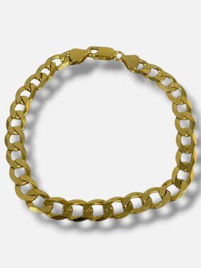 P.Lux Women's Gold Plated Sterling Silver Curb Bracelet